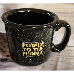 POWER TO THE PEOPLE Stone Creek Coffee Mug Heavy Quality Black Speckled